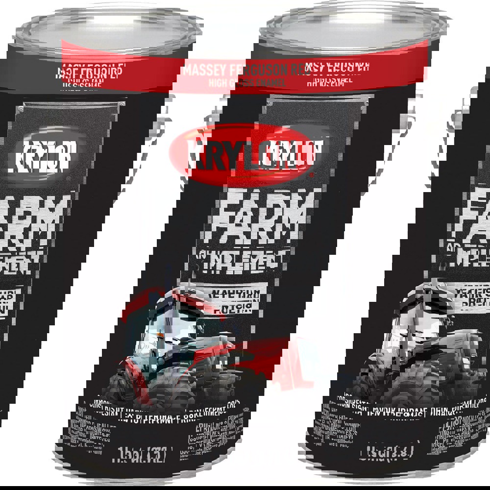 Paints; Product Type: Brush-On ; Color Family: Red ; Color: Massey Ferguson Red ; Finish: High-Gloss ; Applicable Material: Wood; Metal ; Indoor/Outdoor: Outdoor